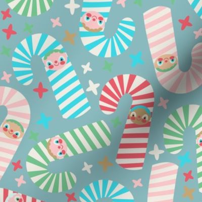 Candy Cane Kids Blue