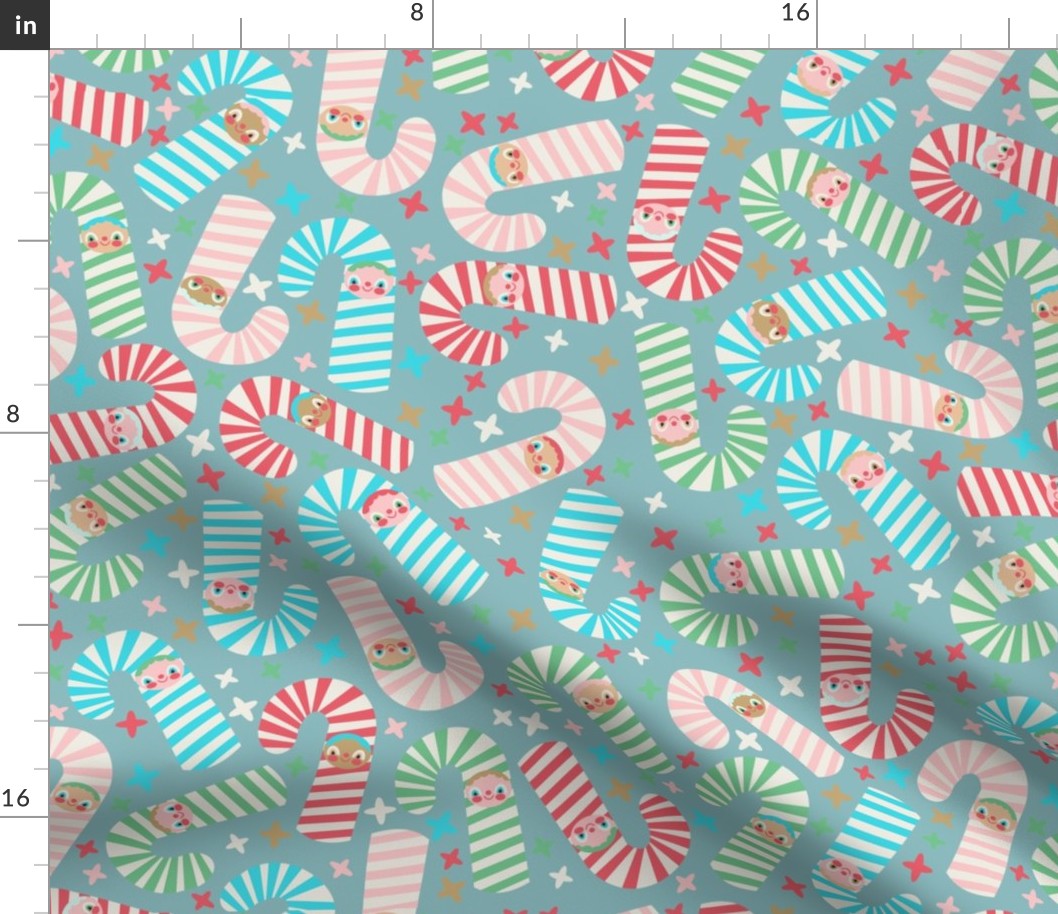 Candy Cane Kids Blue