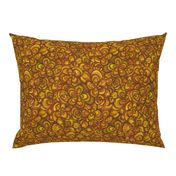 Painterly Floral Amber Yellow large scale