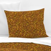 Painterly Floral Amber Yellow large scale