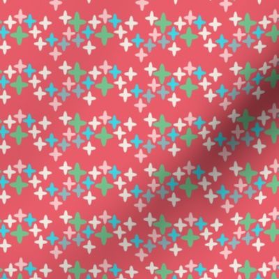 Candy Cane Kids Stars Red