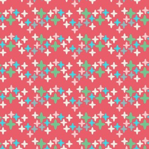 Candy Cane Kids Stars Red
