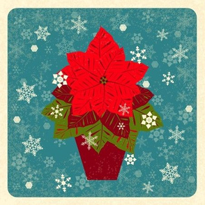 Poinsettia card