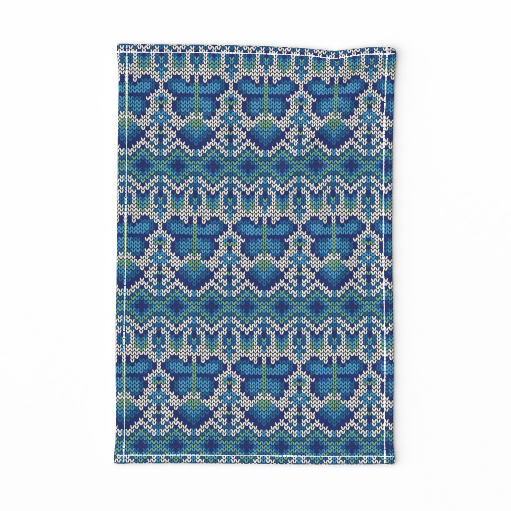 Fair Isle Butterflies, cobalt