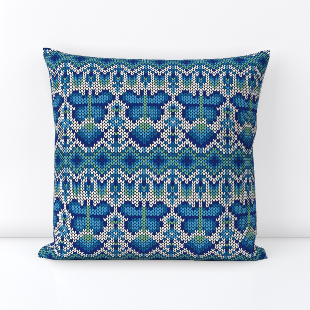 Fair Isle Butterflies, cobalt