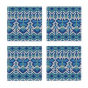 Fair Isle Butterflies, cobalt