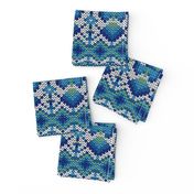 Fair Isle Butterflies, cobalt