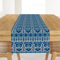 Fair Isle Butterflies, cobalt