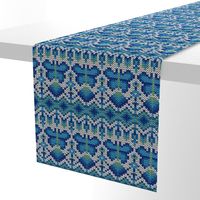 Fair Isle Butterflies, cobalt