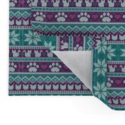 Fair Isle Felines - Winter Berry