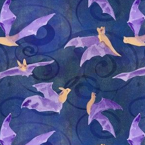 watercolor bats