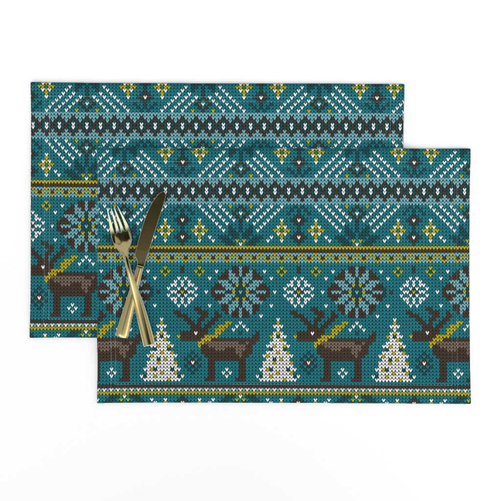 Festive Fair Isle - Teal