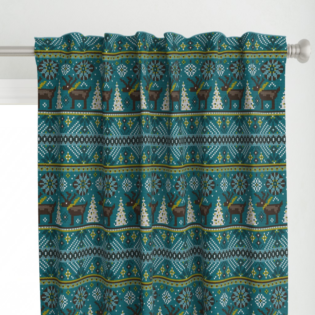 Festive Fair Isle - Teal