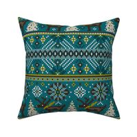 Festive Fair Isle - Teal