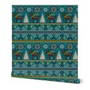 Festive Fair Isle - Teal