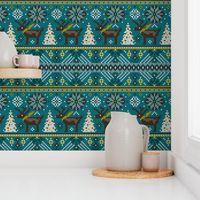 Festive Fair Isle - Teal