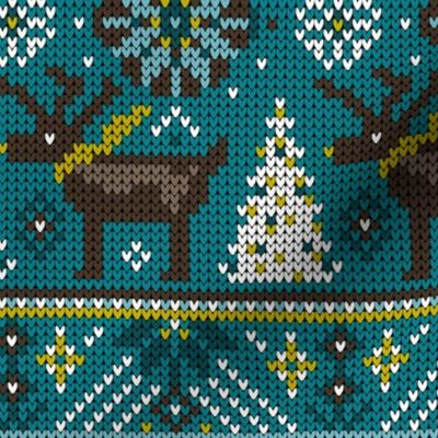 Festive Fair Isle - Teal