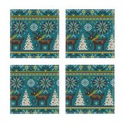 Festive Fair Isle - Teal