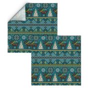 Festive Fair Isle - Teal