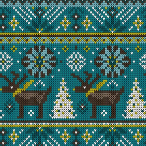 Festive Fair Isle - Teal