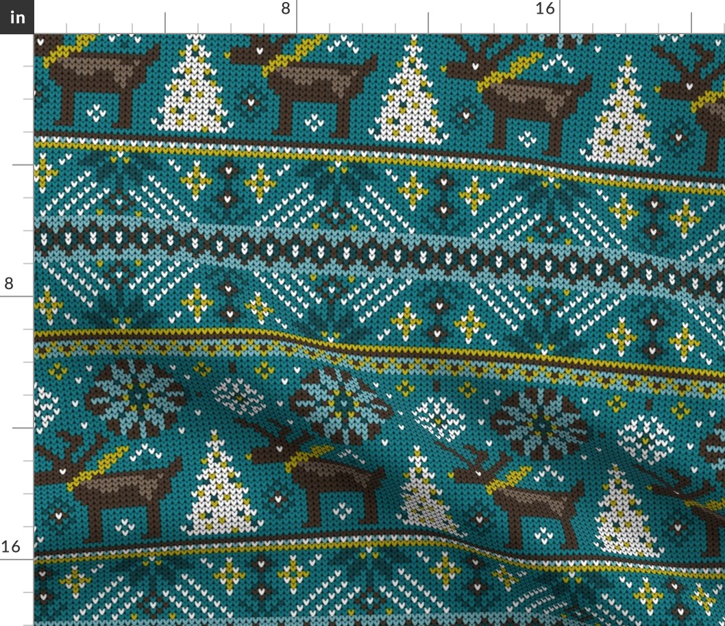 Festive Fair Isle - Teal