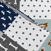 border collie cheater quilt fabric, dog quilt fabric, red border collie, cute border collie dog, dogs fabric, dog breeds fabric - pet quilt b