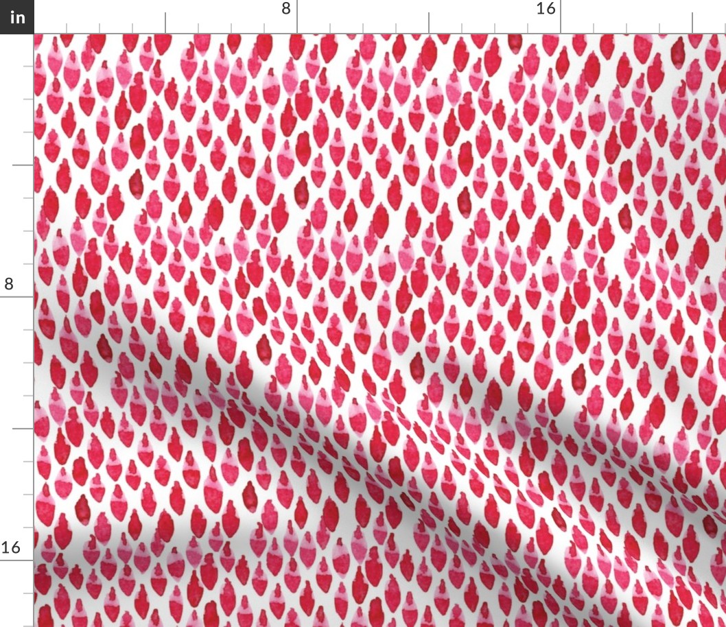Red watercolor brush strokes pattern. Use the design for a red backsplash, crib bedding or bathroom wallpaper.