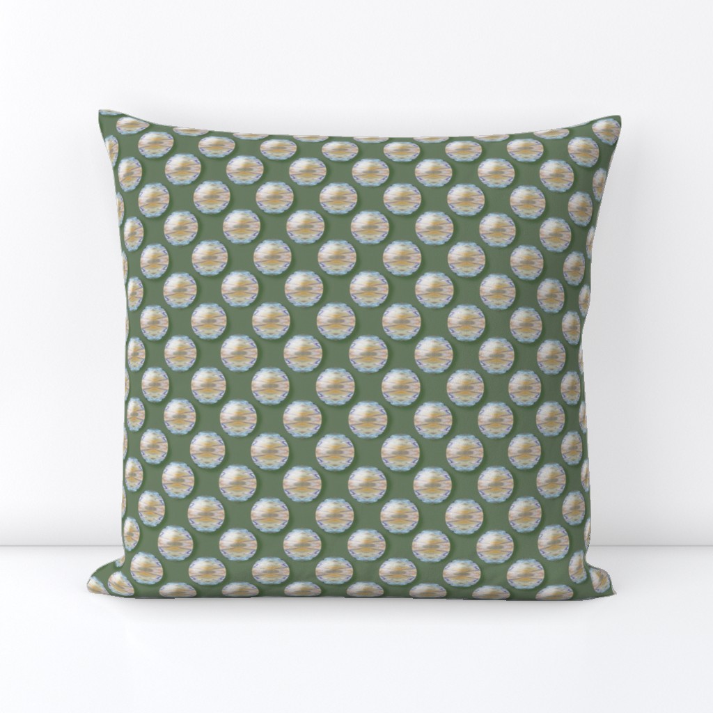 CPD 4 - Small - Chevron Polka Dots in Sage Green - Pastel Orange - Yellow - Blue