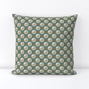 CPD 4 - Small - Chevron Polka Dots in Sage Green - Pastel Orange - Yellow - Blue