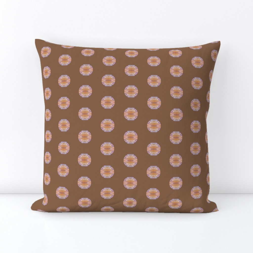 CPD 6 - Chevron Polka Dots in Mocha Brown - Orange Pastel - Purple