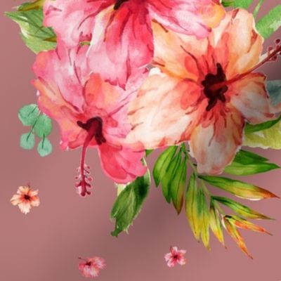 12" Hibiscus Waterfall // Turkish Rose