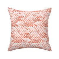 coral watercolor herringbone 90