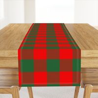 Jumbo Holly Red and Evergreen Green Christmas Country Cabin Buffalo Check
