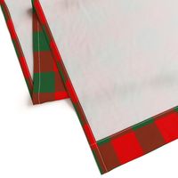 Jumbo Holly Red and Evergreen Green Christmas Country Cabin Buffalo Check