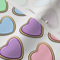 heart sugar cookies - valentines - rainbow