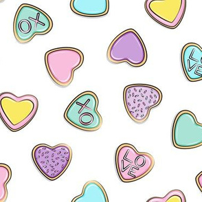 heart sugar cookies - valentines - pastel toss