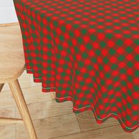 Medium Holly Red and Evergreen Green Christmas Country Cabin Buffalo Check