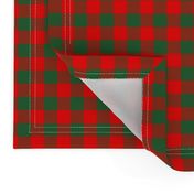 Medium Holly Red and Evergreen Green Christmas Country Cabin Buffalo Check