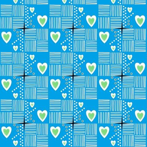 Lay it out / Stitch it Up - blue/green   