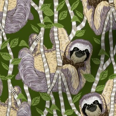 sloth cloth dark green