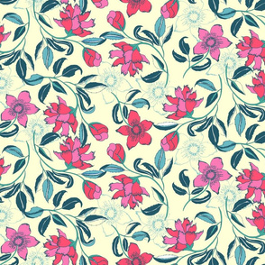 Swirled Indian Floral