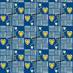 Lay it out / Stitch it Up - yellow/navy 