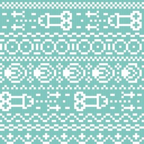 fair isle NSFW light blue