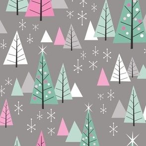 Retro Christmas Forest -Frenchy