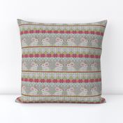 A jackelope holiday fair isle