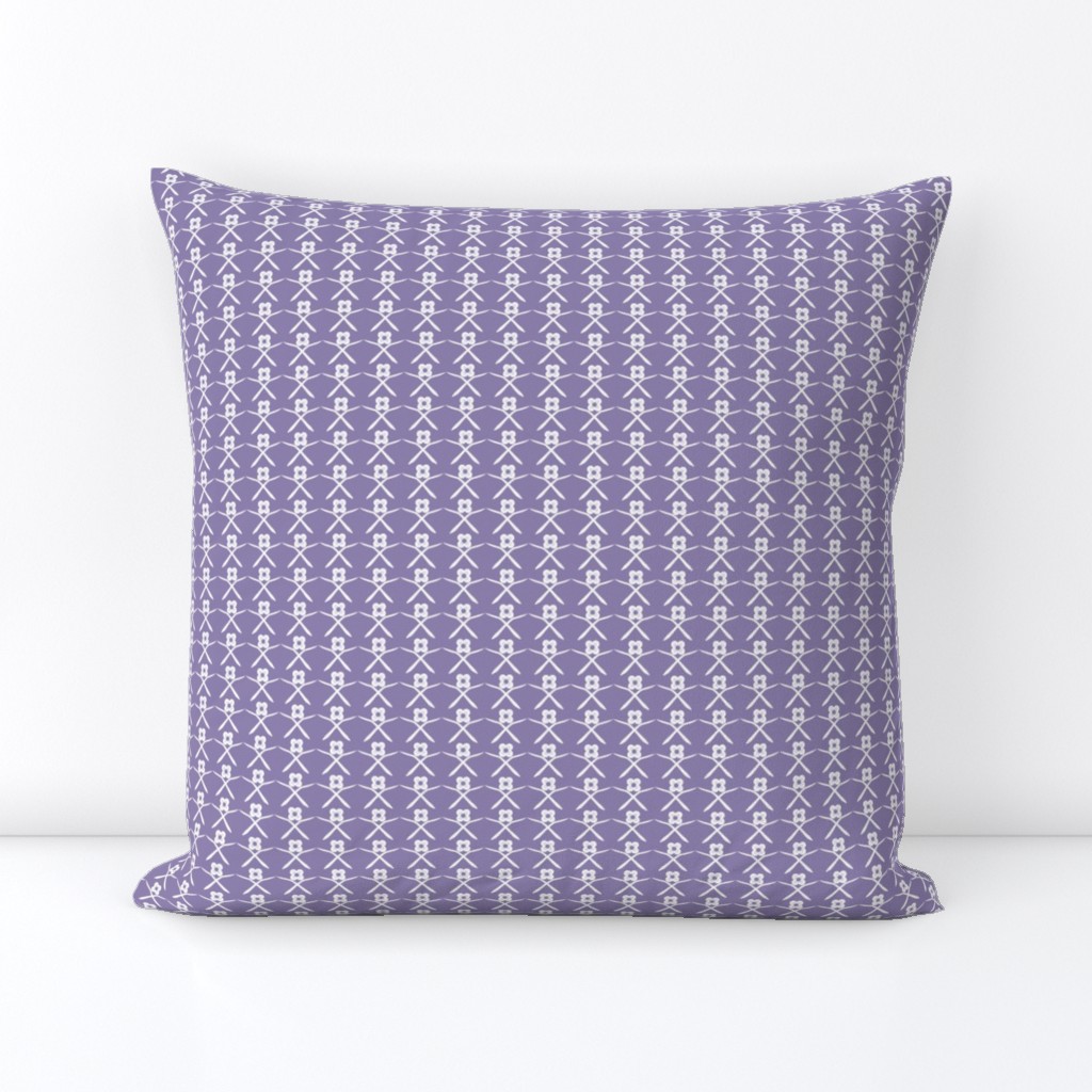 Posie Crossing: Violet Purple Geometric Floral