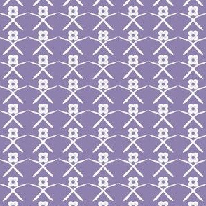 Posie Crossing: Violet Purple Geometric Floral