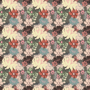 Cactus Flowers greyish Brown 150