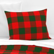 Jumbo Holly Red and Balsam Green Christmas Country Cabin Buffalo Check