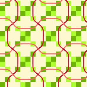 Ribbons - Green Red